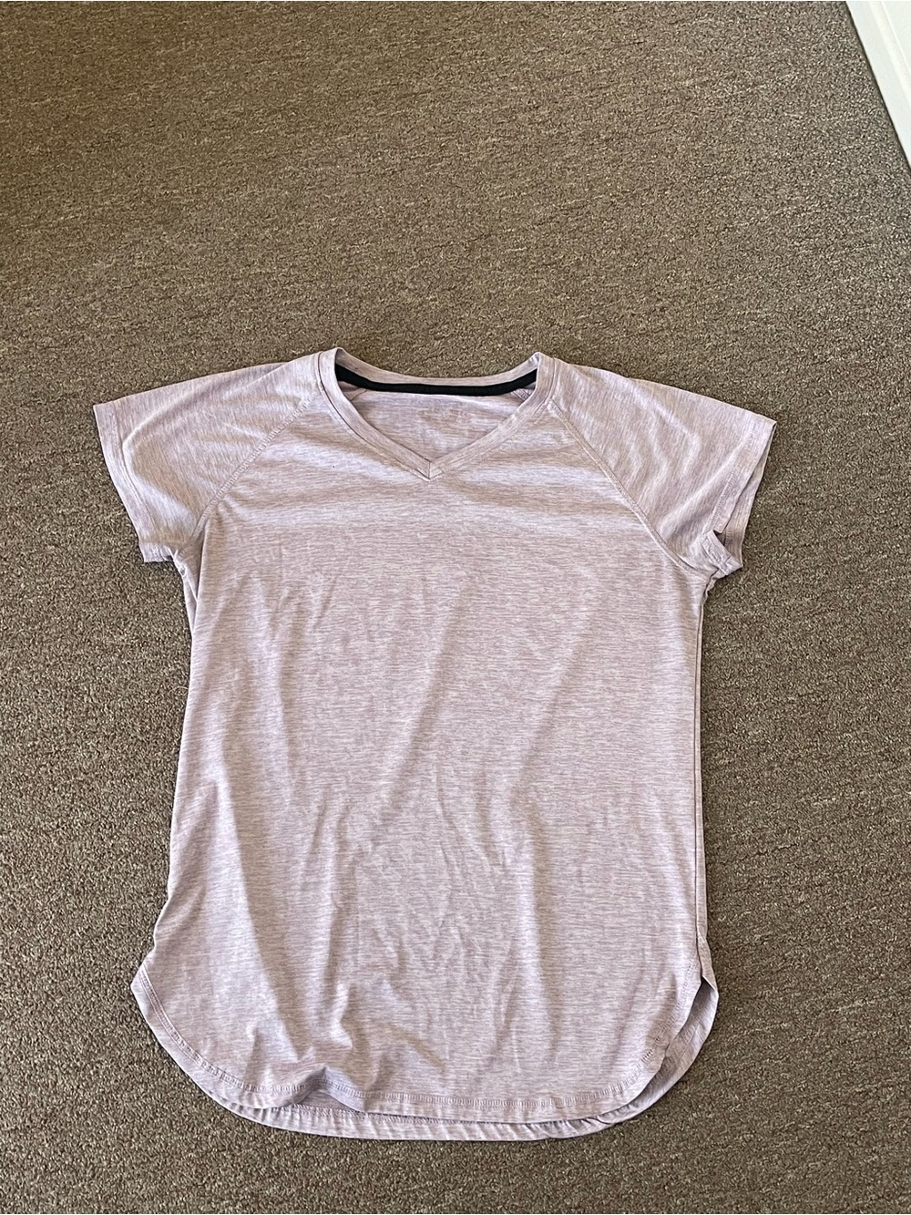 Light Lavender Heather V-Neck Tee